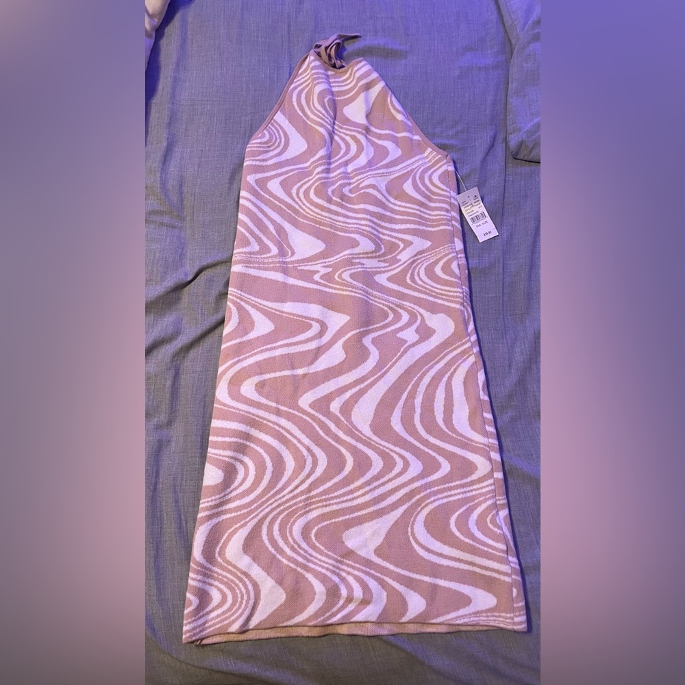 PacSun Tan and white mini dress